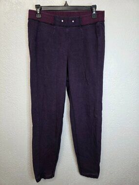 Lululemon Purple Stripe Jogger Pants – Ribbed Elastic Hem Lounge Sweatpants